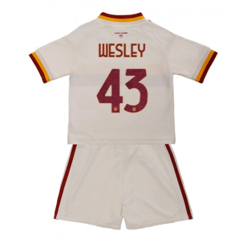 Fotbalové Dres AS Roma Wesley Franca #43 Dětské Venkovní 2026-27 Krátký Rukáv (+ trenýrky)